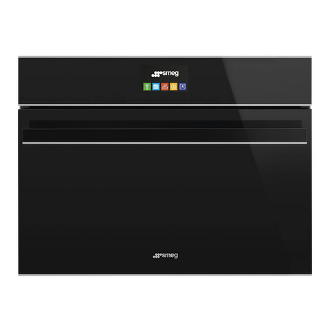 Smeg 45cm Black Dolce Stil Novo Compact Combi Steam Oven SFA4604VCNX - Factory Seconds