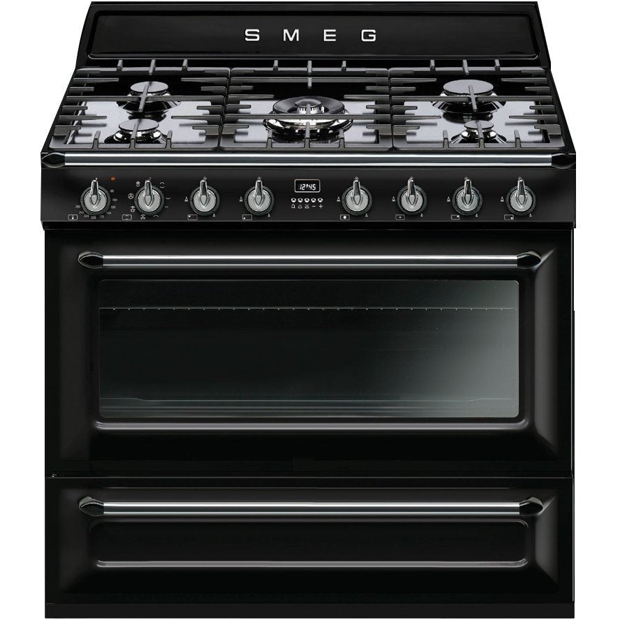 Smeg  90cm Freestanding "The Victoria" Dual Fuel Oven & Stove TRA90BL9 - Ex Demo Discount