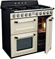 Smeg  90cm Freestanding "The Victoria" Dual Fuel Oven & Stove TRA93P - Factory Seconds Discount