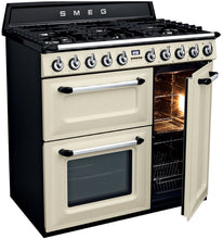 Load image into Gallery viewer, Smeg  90cm Freestanding &quot;The Victoria&quot; Dual Fuel Oven &amp; Stove TRA93P - Factory Seconds Discount
