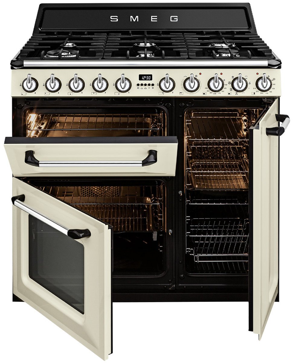 Smeg  90cm Freestanding "The Victoria" Dual Fuel Oven & Stove TRA93P - Factory Seconds Discount