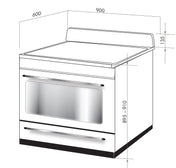 Smeg  90cm Freestanding "The Victoria" Dual Fuel Oven & Stove TRA90BL9 - Ex Demo Discount
