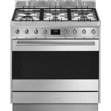 Load image into Gallery viewer, Smeg 90cm Stainless Steel Freestanding Oven CS9GMXA
