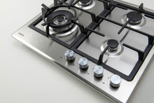 Load image into Gallery viewer, Euro 60cm Stainless Steel Gas Cooktop ECT60G4X
