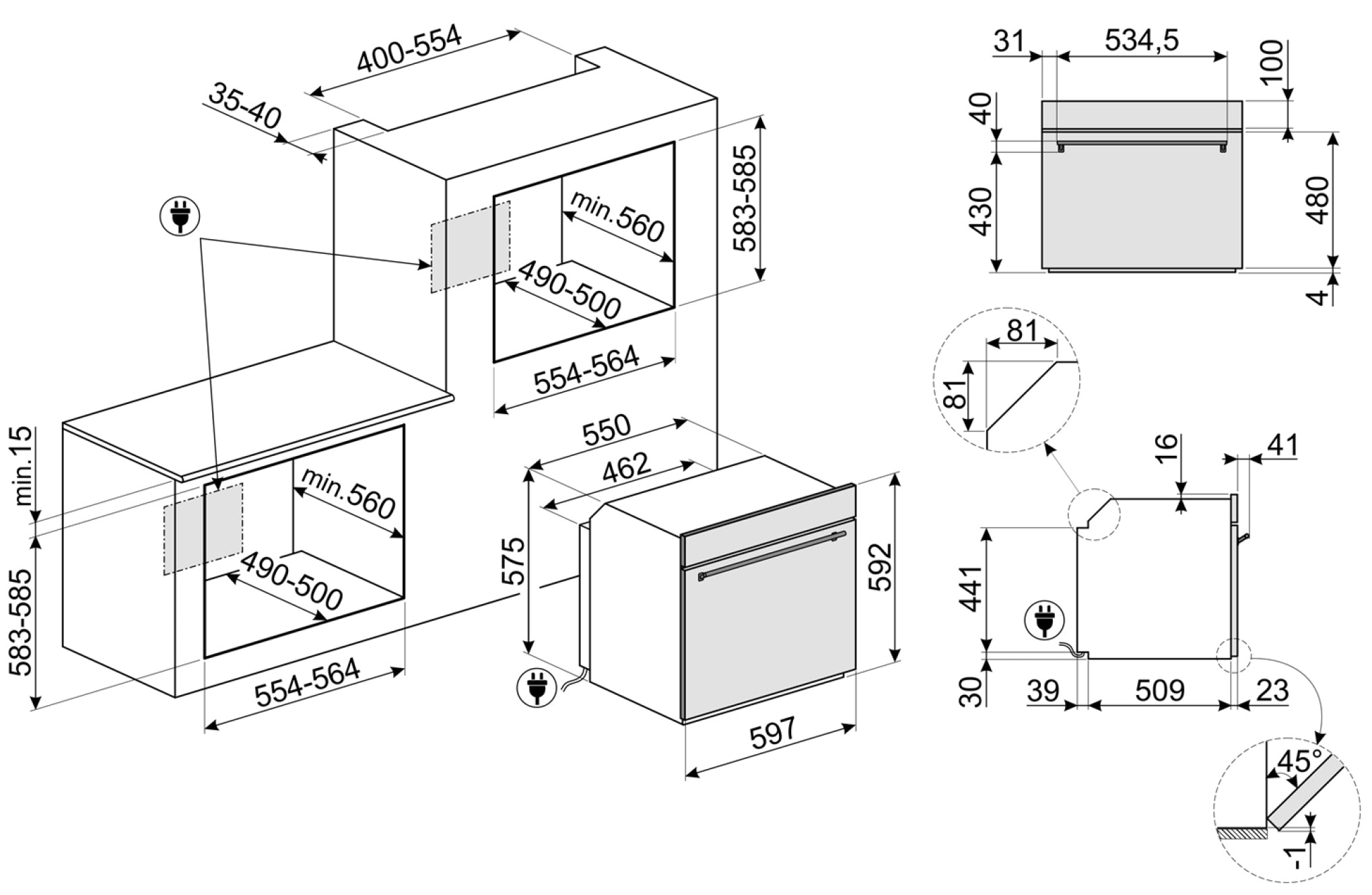 Smeg 60cm Stainless Steel Oven SFA6500TVX Factory Seconds Discount