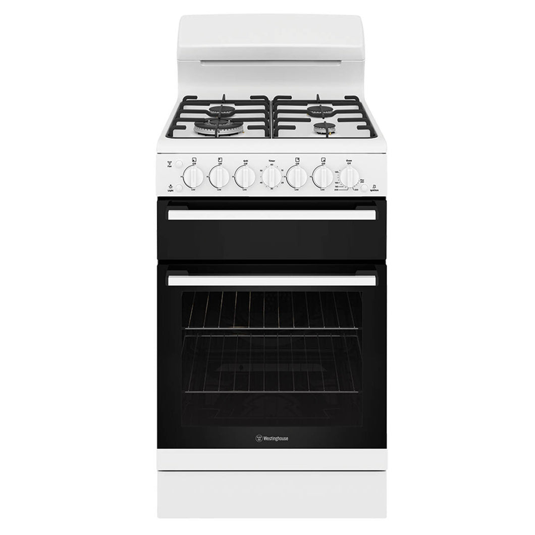 Westinghouse 54cm Freestanding Natural Gas Oven WLG512WCNG - Factory Seconds Discount